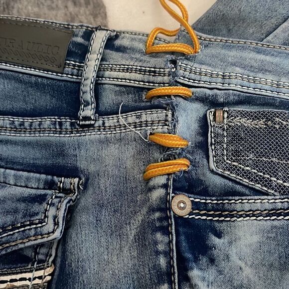 Hydraulic jeans 17/18 lola curvy light wash acid wash bootcut flare jeans - Picture 8 of 9